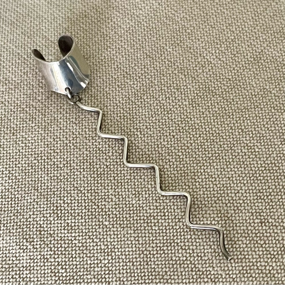 Silver ear cuff